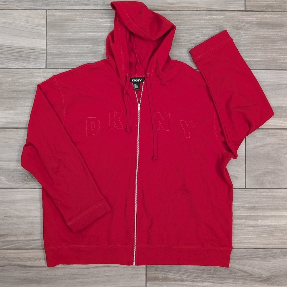 DKNY Full Zip Logo Hoodie